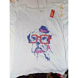 New juniors Arizona Jeans size Large t-shirt with dog